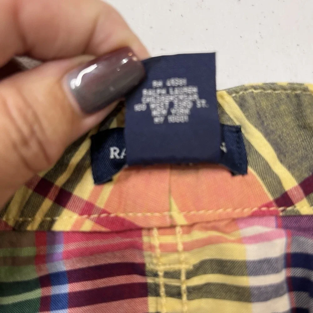 Ralph Lauren Skirt Madras Plaid Mini Girls 16 Preppy Scholl Country Club